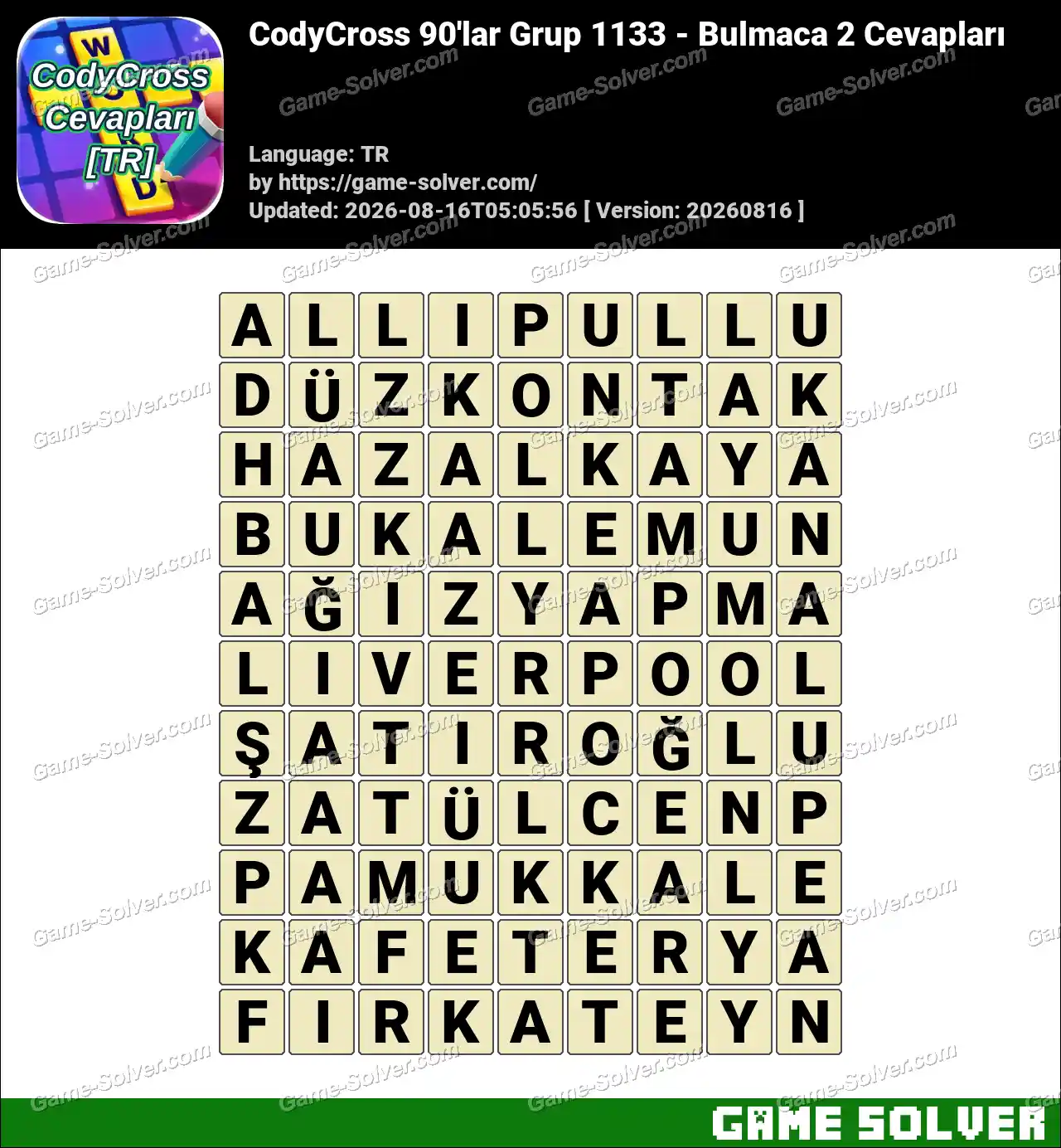 CodyCross 90’lar Grup 1133 – Bulmaca 2 Cevapları